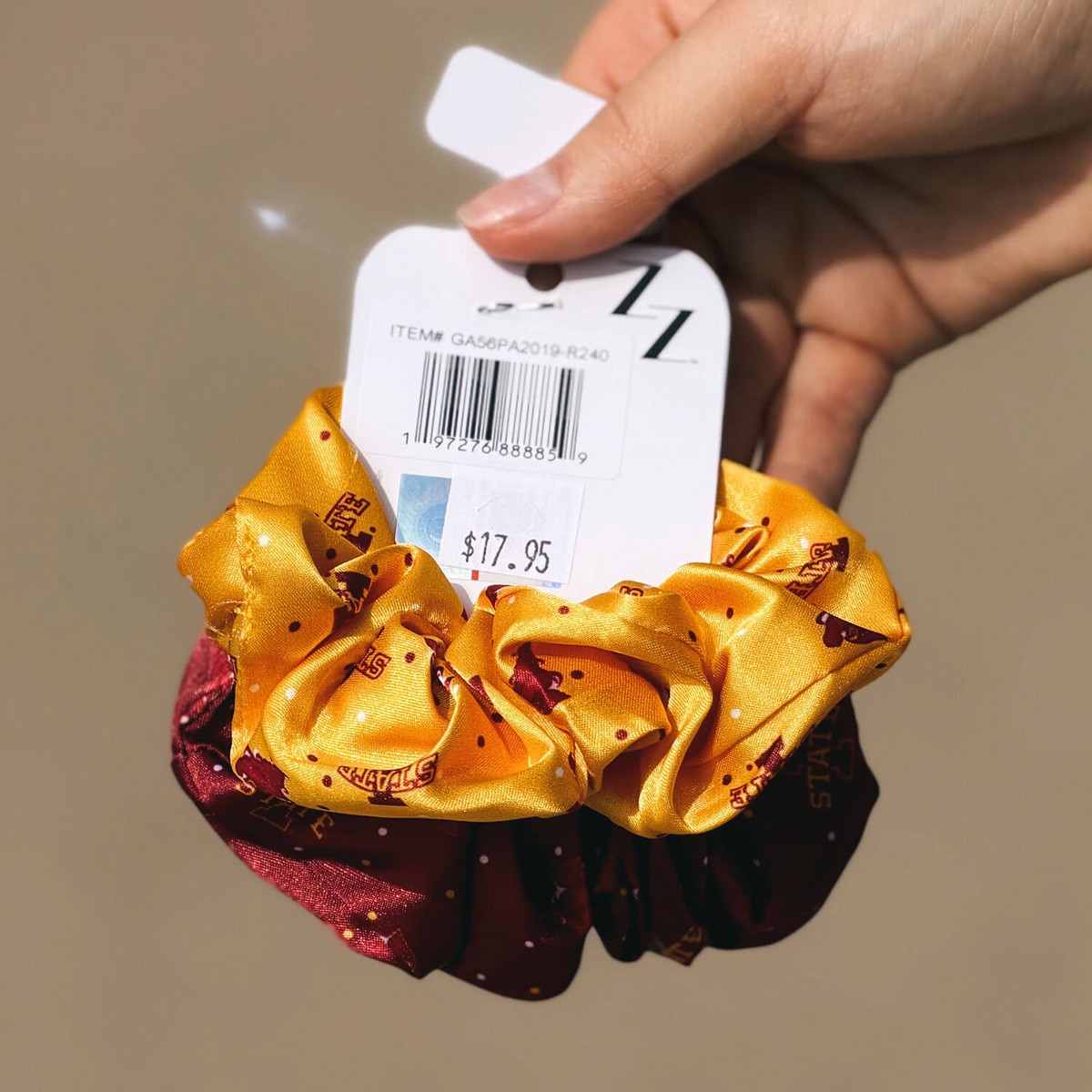 ZooZatz Cardinal and Gold I-State Scrunchie 2-Pack